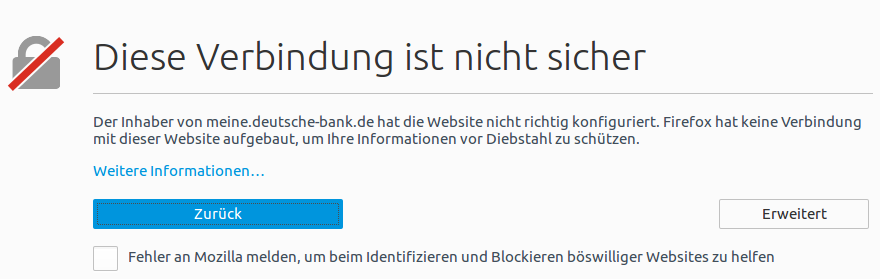 Firefox:SSL-Warnung